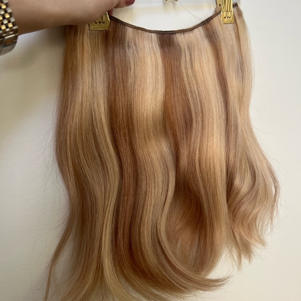 Hidden Crown Halo® Hair Extension – Light Caramel Honey Blonde (#622) – 120g